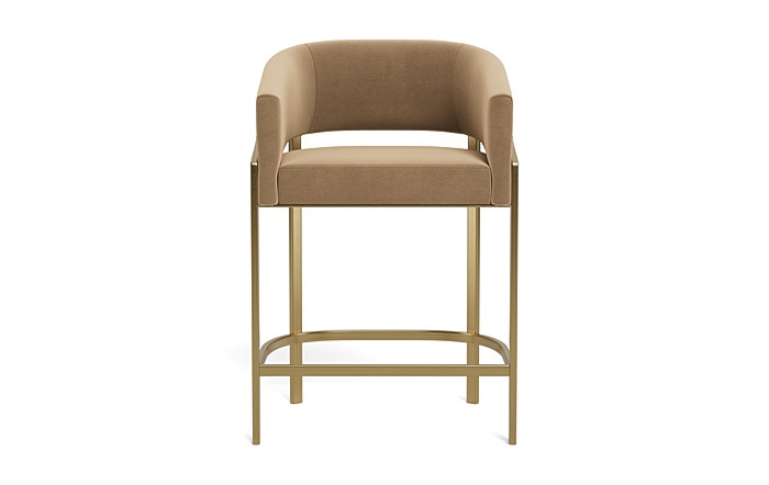 Mina Metal Framed Upholstered Stool - Image 0