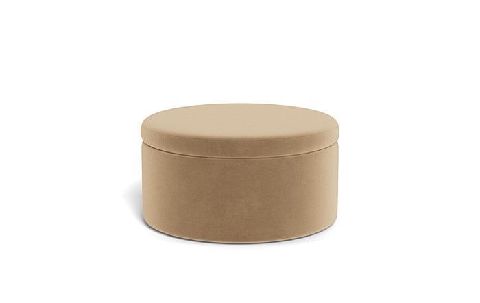 Colten Round Storage Coffee Table Ottoman - Image 0