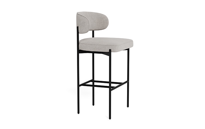 Hollis Metal Framed Upholstered Bar Stool - Image 1