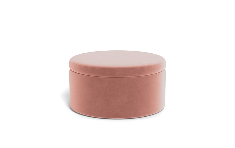 Colten Round Storage Coffee Table Ottoman - Image 4