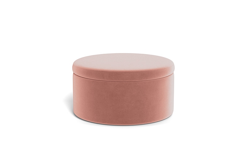 Colten Round Storage Coffee Table Ottoman - Image 3