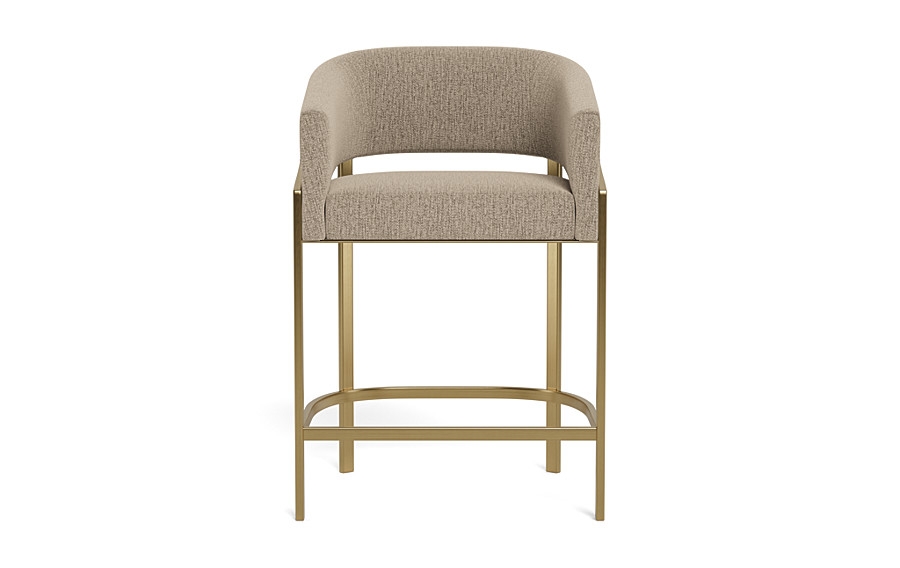 Mina Metal Framed Upholstered Stool - Image 0