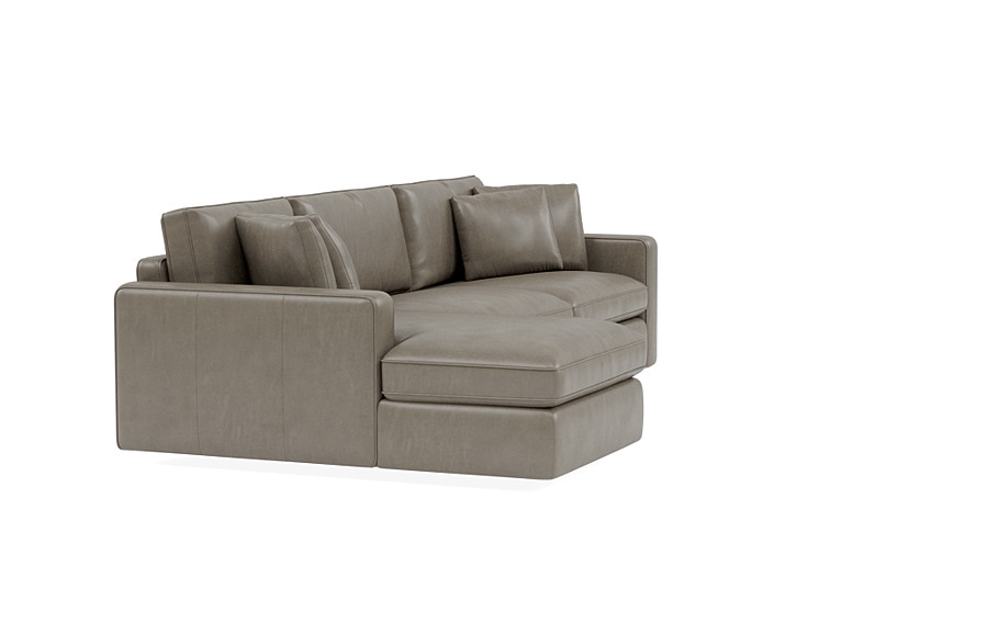 James Leather 3-Seat Left Chaise Sectional - Image 3