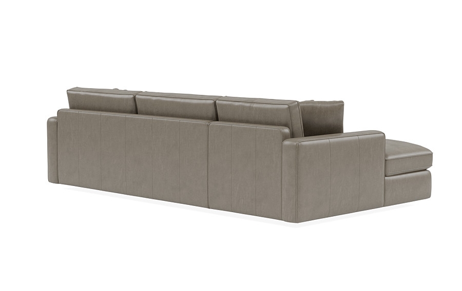 James Leather 3-Seat Left Chaise Sectional - Image 2