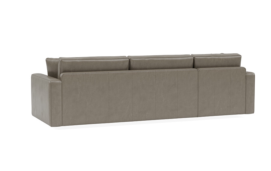 James Leather 3-Seat Left Chaise Sectional - Image 1