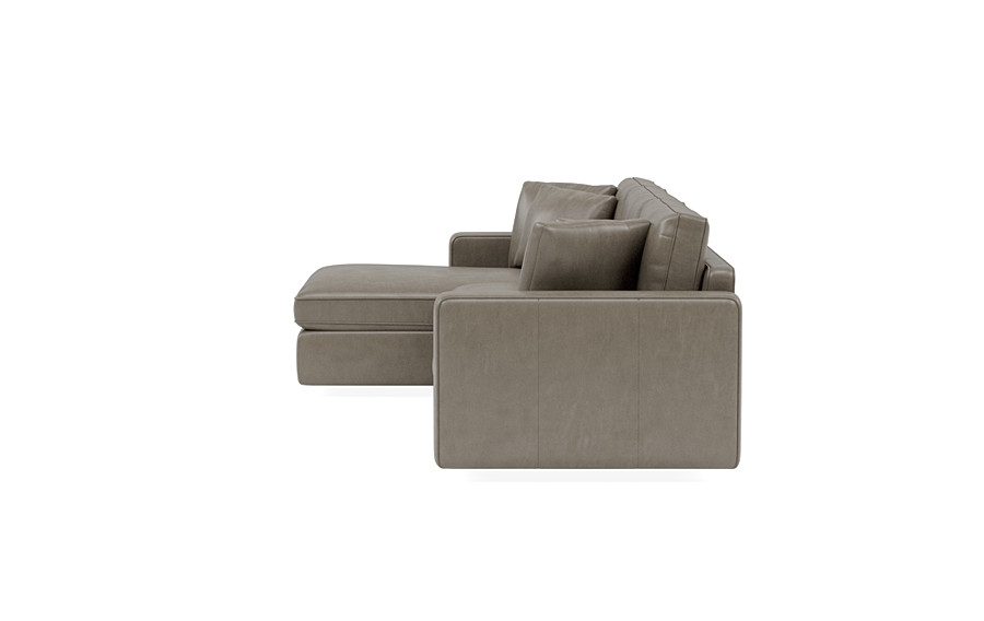 James Leather 3-Seat Left Chaise Sectional - Image 4