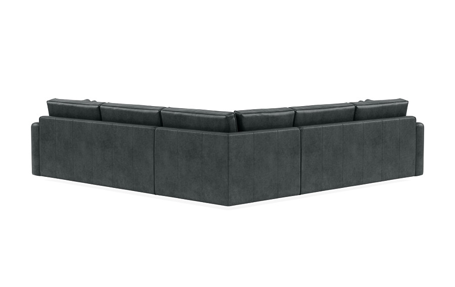 James Leather 3-Piece 4-Seat Corner Sectional - Image 1