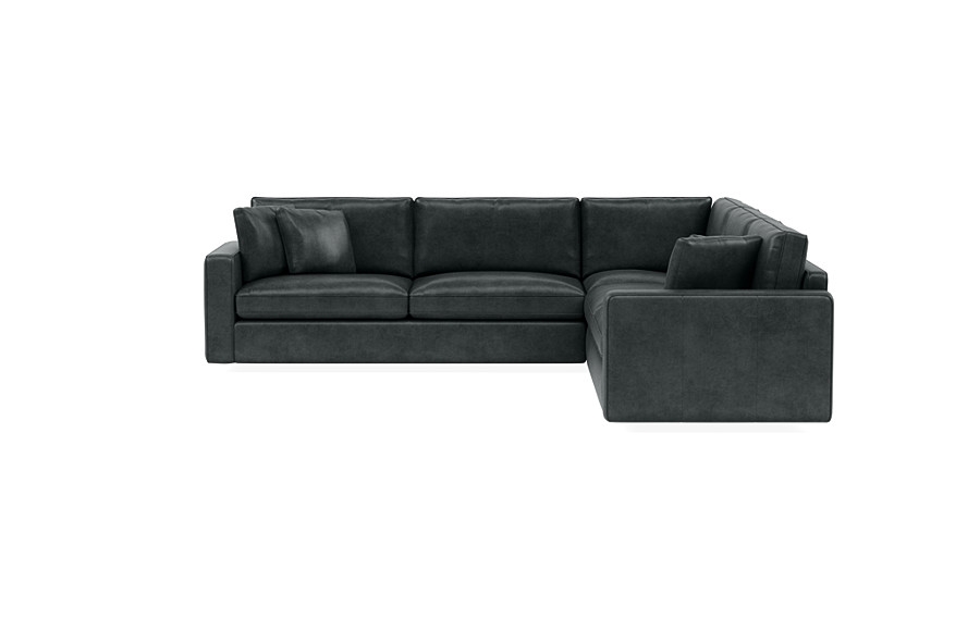 James Leather 3-Piece 4-Seat Corner Sectional - Image 2