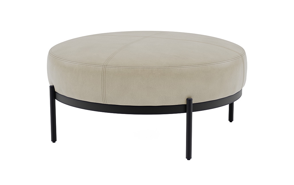 Kyle Round Coffee Table Ottoman - Image 4