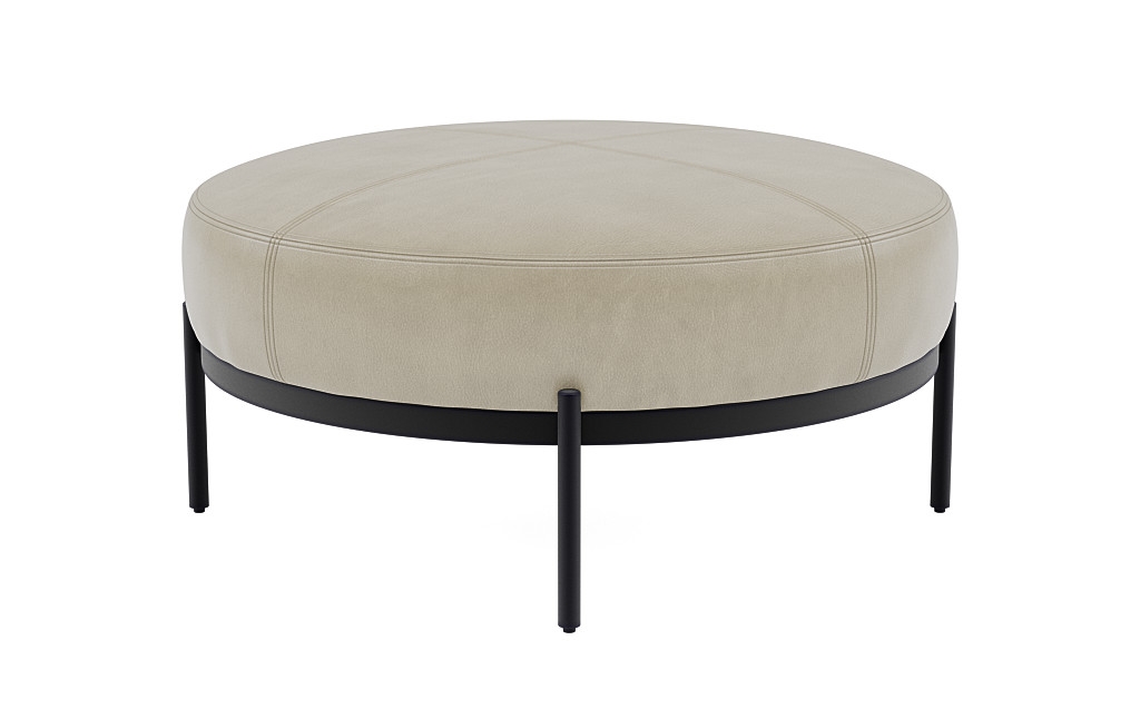 Kyle Round Coffee Table Ottoman - Image 1