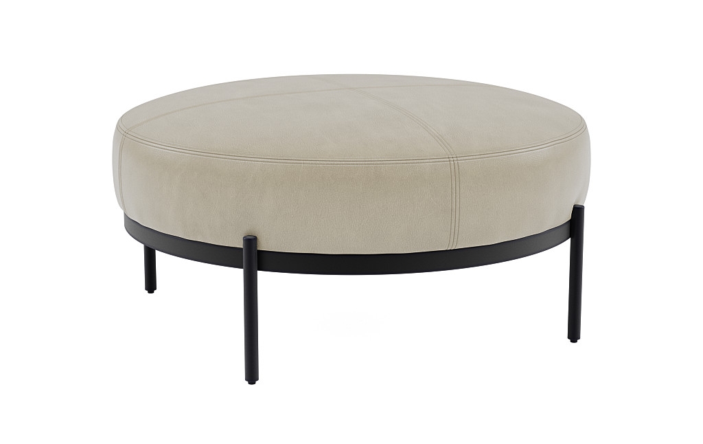 Kyle Round Coffee Table Ottoman - Image 2