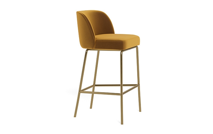 Graham Metal Framed Upholstered Bar Stool - Image 3