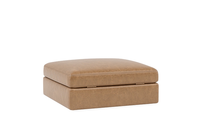 Tatum Leather Modular Square Ottoman - Image 4