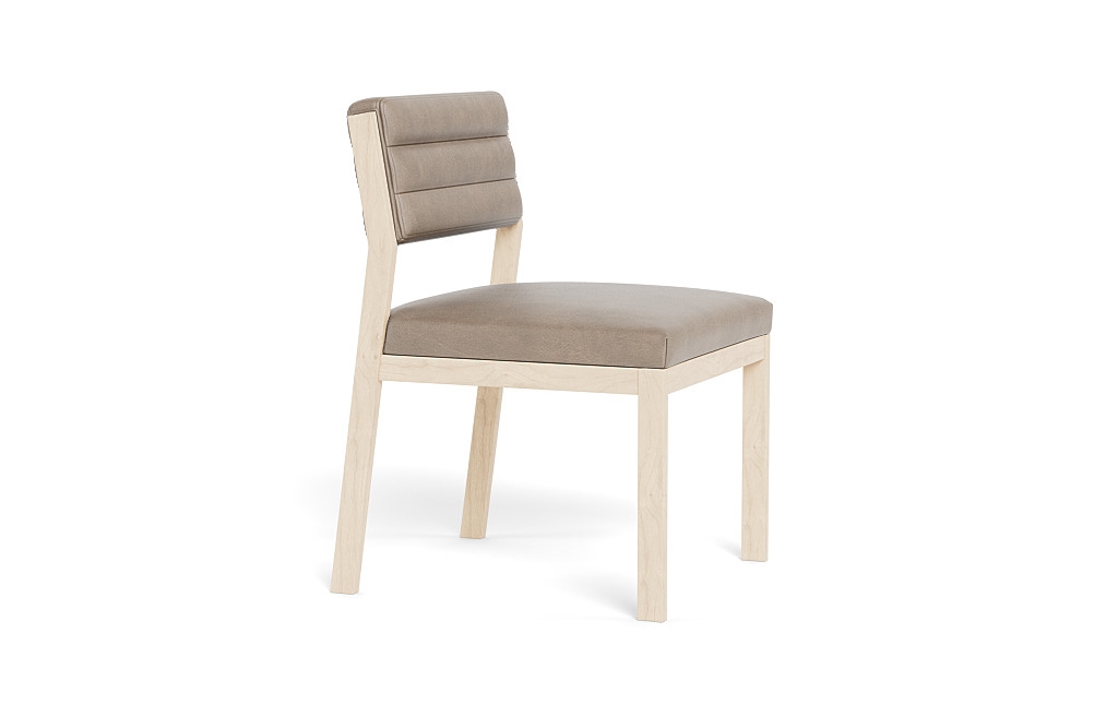 Nora Leather Upholstered Armless Chair - Image 2