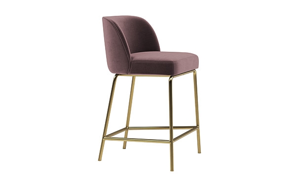 Graham Metal Framed Upholstered Counter Stool - Image 3