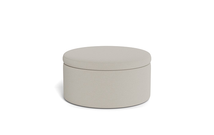 Colten Round Storage Coffee Table Ottoman - Image 1