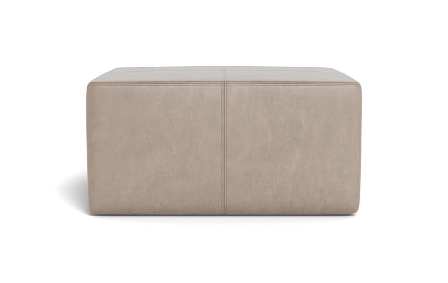 Conor Leather Square Coffee Table Ottoman - Image 0