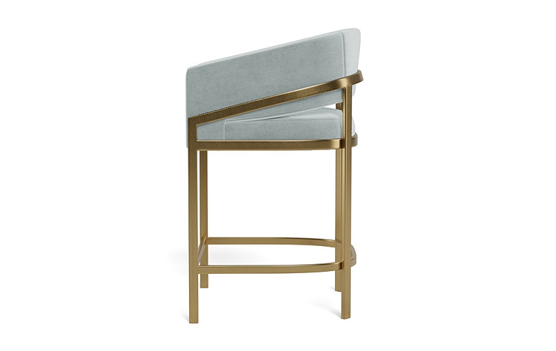 Mina Metal Framed Upholstered Stool - Image 1