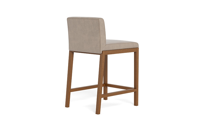 Callen Leather Wood Framed Upholstered Stool - Image 4