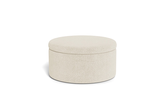 Colten Round Storage Coffee Table Ottoman - Image 1