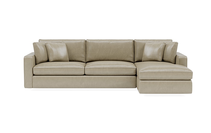 James Leather 3-Seat Right Chaise Sectional - Image 0