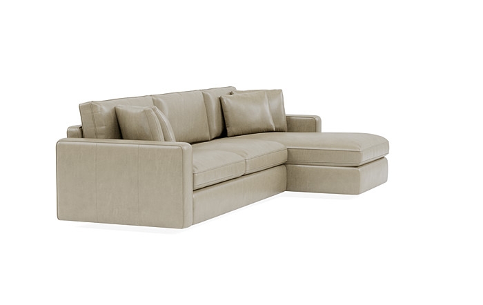 James Leather 3-Seat Right Chaise Sectional - Image 1