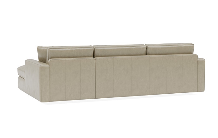 James Leather 3-Seat Right Chaise Sectional - Image 2