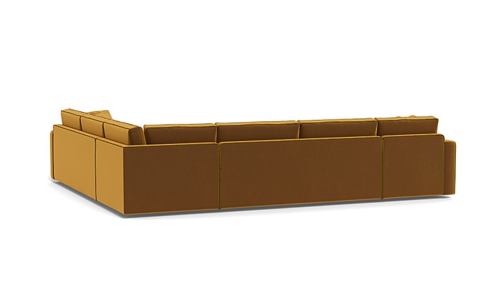 James 4-Piece 5-Seat Corner Chaise Sectional Left with Contrast Piping - Image 3