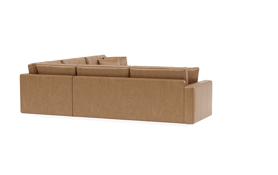 James Leather 3-Piece 4-Seat Corner Sectional - Image 3