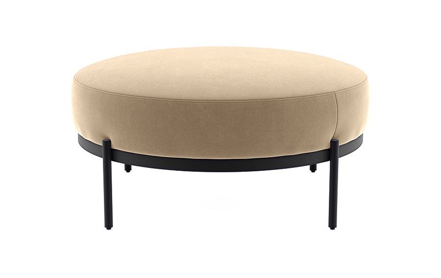 Kyle Round Coffee Table Ottoman - Image 1