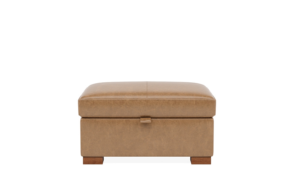Charly Leather Storage Ottoman - Image 0