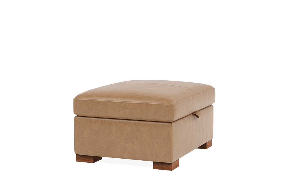 Charly Leather Storage Ottoman - Image 2