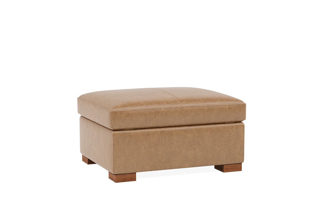 Charly Leather Storage Ottoman - Image 1