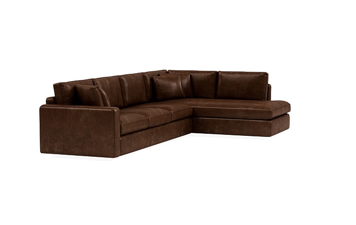 James Leather 4-Seat Right Bumper Sectional - Image 4