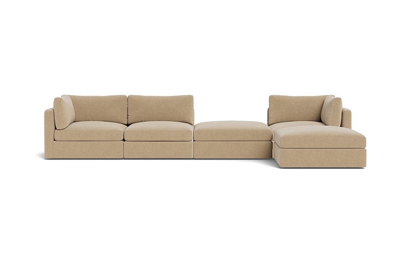Tatum Modular Chaise Sectional with Open Ottoman - Image 0