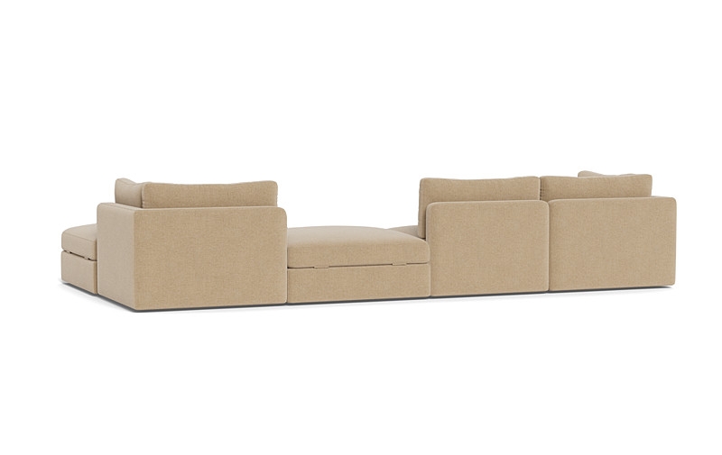 Tatum Modular Chaise Sectional with Open Ottoman - Image 1