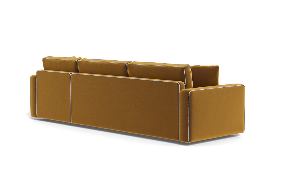 James 3-Seat  Chaise Sectional with Contrast Piping - Image 2