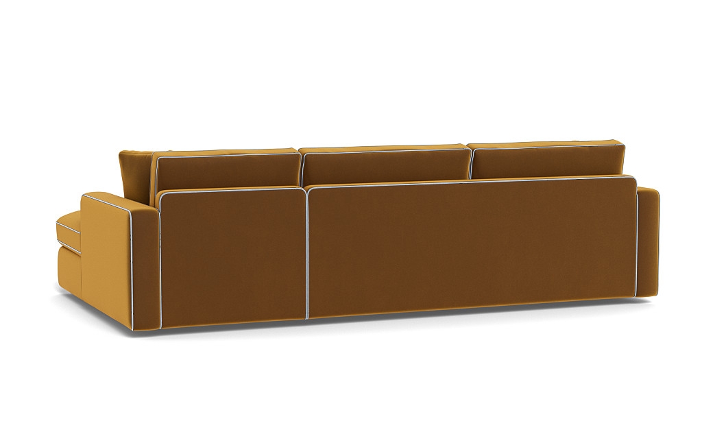 James 3-Seat  Chaise Sectional with Contrast Piping - Image 4