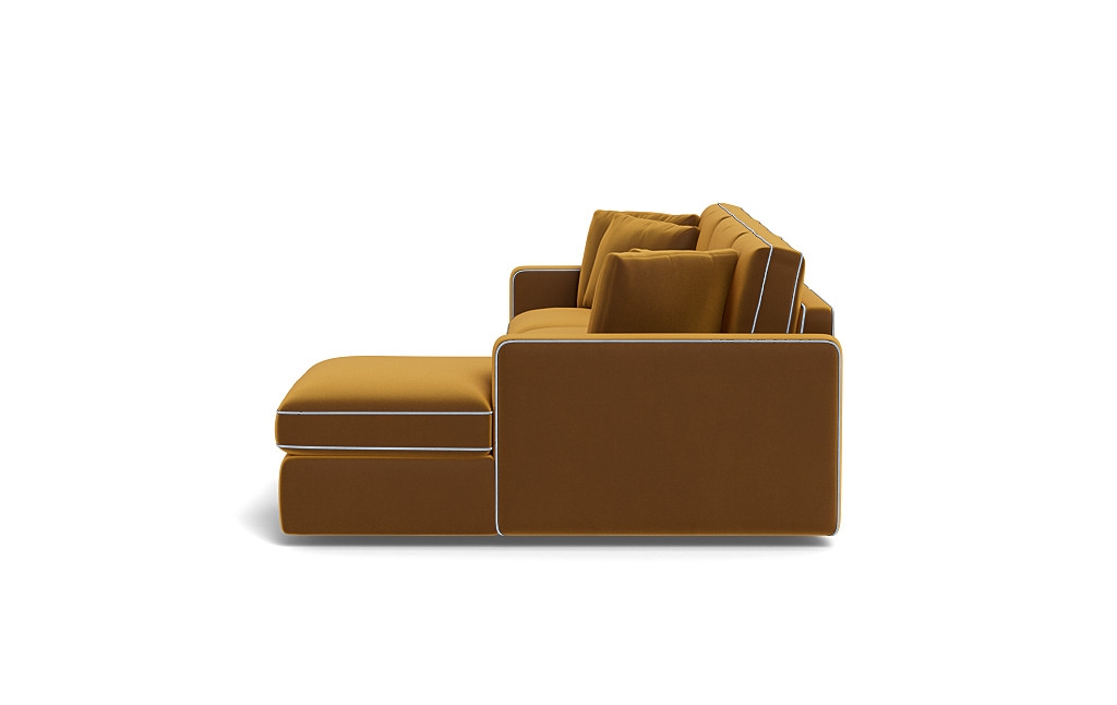 James 3-Seat  Chaise Sectional with Contrast Piping - Image 3