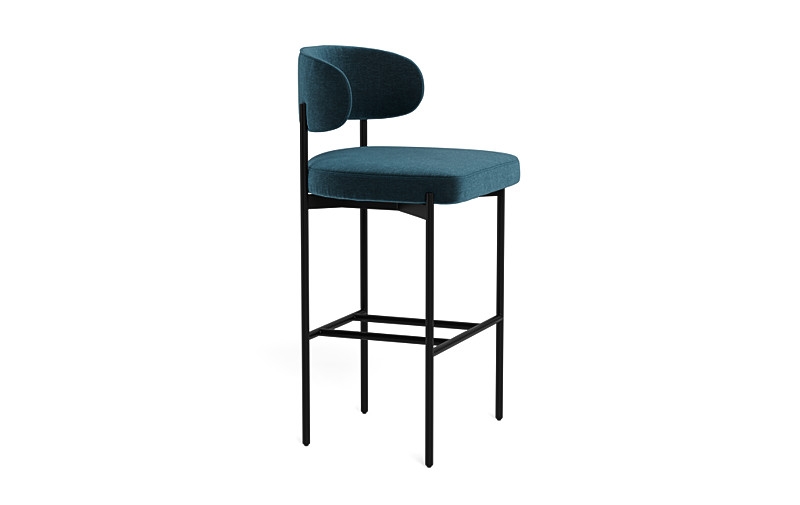 Hollis Metal Framed Upholstered Bar Stool - Image 4