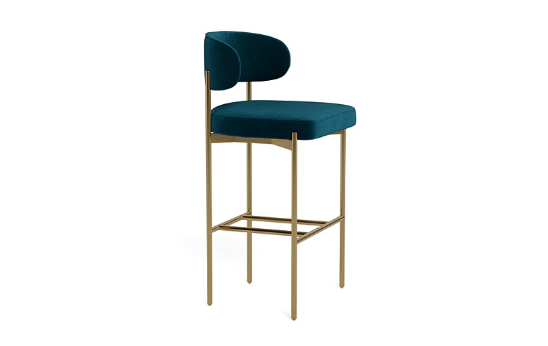 Hollis Metal Framed Upholstered Bar Stool - Image 2
