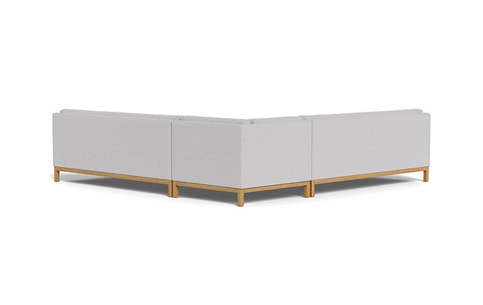 Jasper Outdoor Sectional Sofa | Shale | Natural Teak | 108" x 108" - Image 3