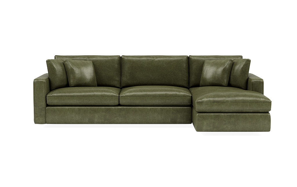 James Leather 3-Seat Right Chaise Sectional - Image 0