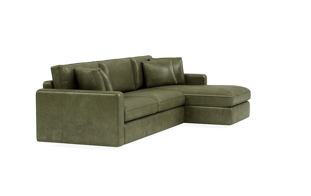 James Leather 3-Seat Right Chaise Sectional - Image 2