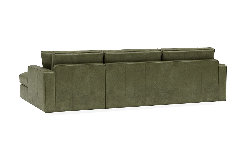 James Leather 3-Seat Right Chaise Sectional - Image 4