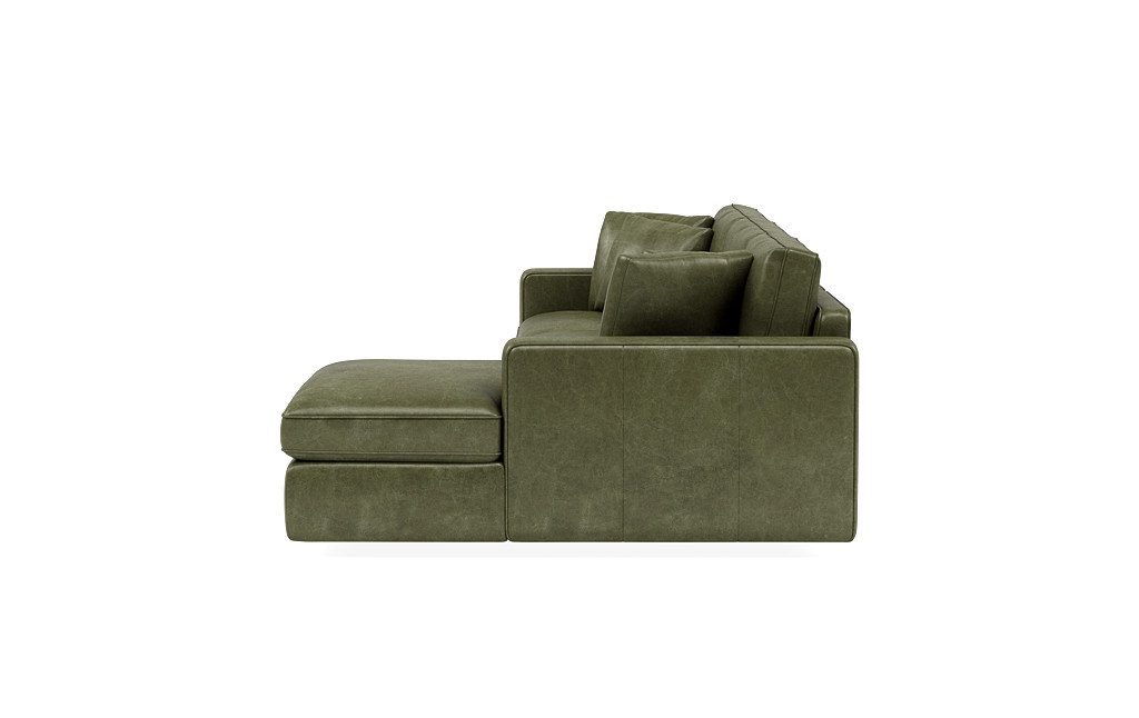 James Leather 3-Seat Right Chaise Sectional - Image 1