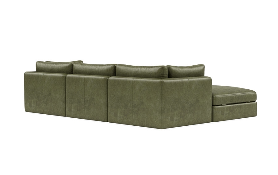 Tatum Leather Modular 3-Seat Chaise Sectional - Image 4