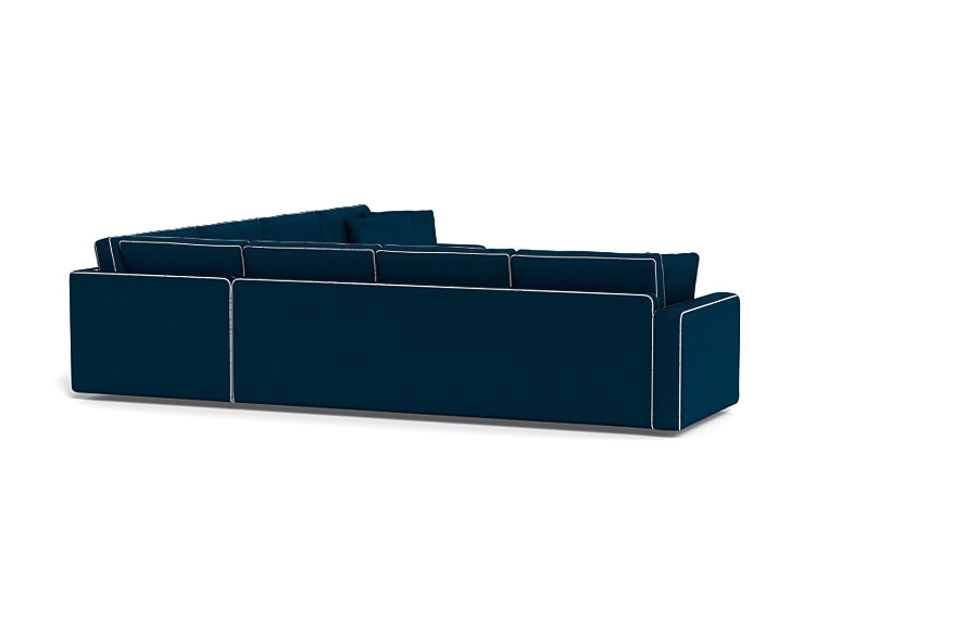 James 3-Piece 6-Seat Corner Sectional with Contrast Piping - Image 1