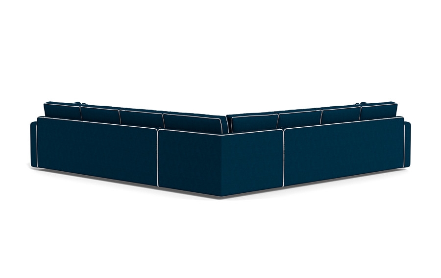 James 3-Piece 6-Seat Corner Sectional with Contrast Piping - Image 3