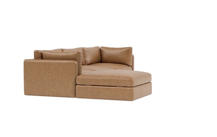 Tatum Leather Modular 3-Seat Chaise Sectional - Image 2